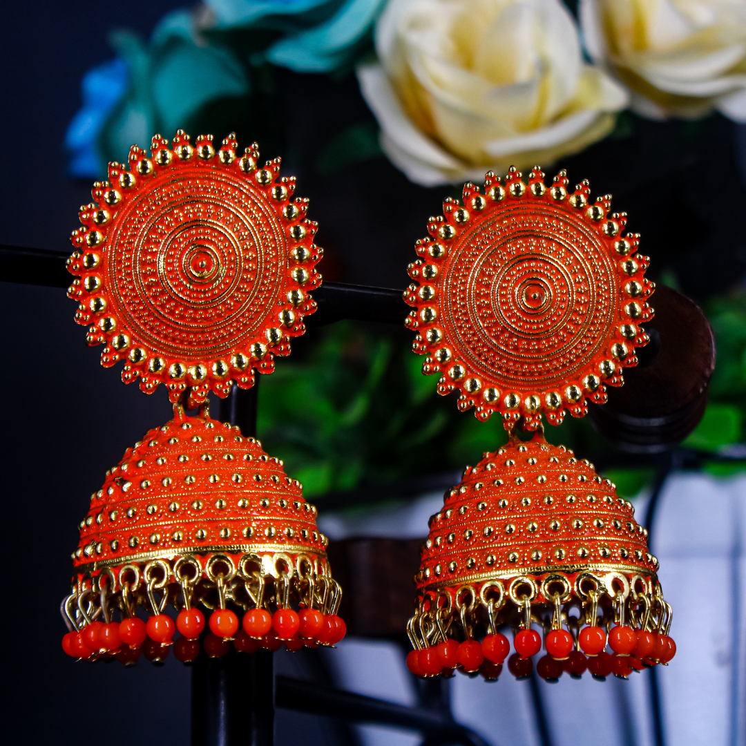 Golden Jhumka Earrings