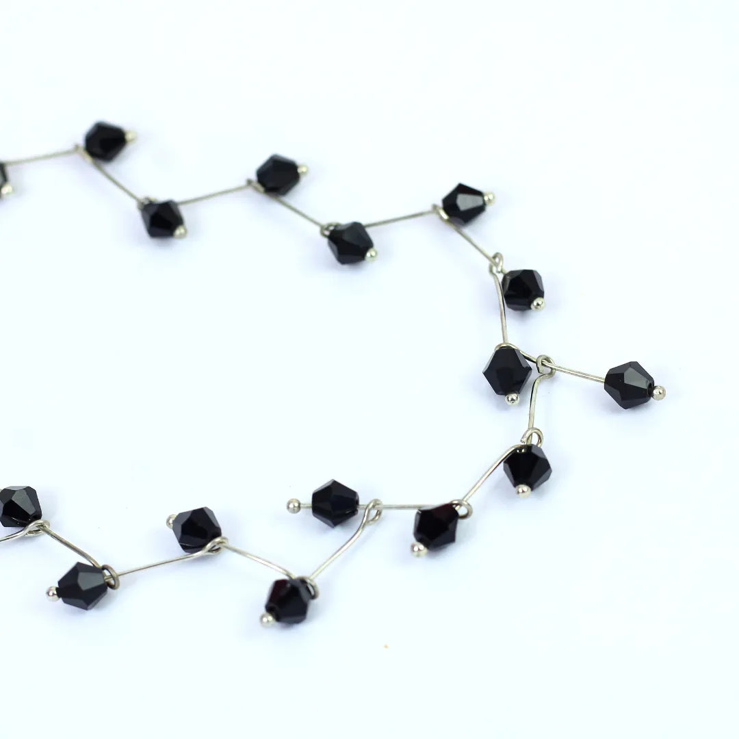 Black Multilayer Imitation Pearls Pendant