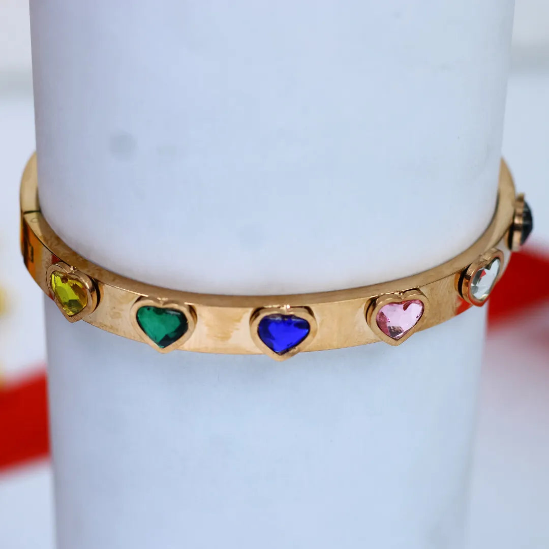 Multicolored Heart Bracelet